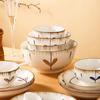 Japanese Style Large Ceramic Soup Bowl Set