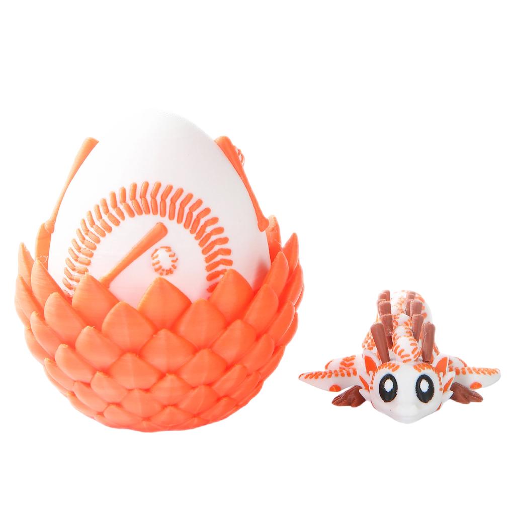 3D Printed Dragon Egg Fidget Toy with Detachable Hatch and Dragon Figurine Durable Plastic Construction for Stress Relief and Focus Enhancement
