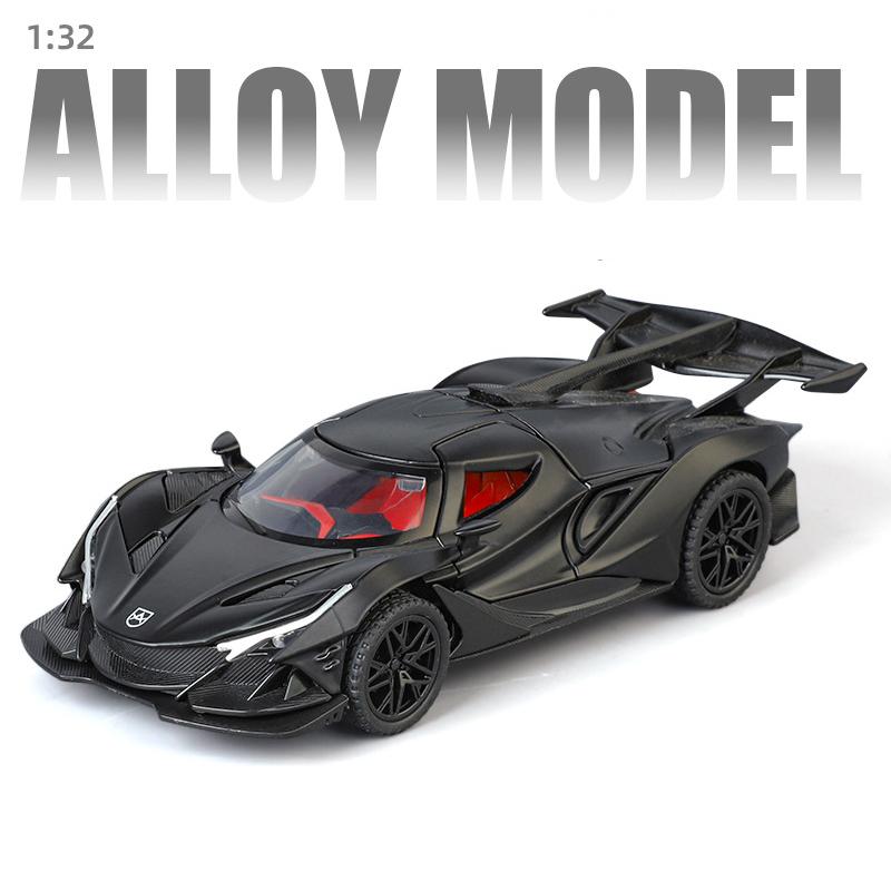 Modellino Auto Sportiva Apollo Intensa Emozione IE Scala 1/32 Metallo Pressofuso Veicoli Auto da Corsa Modellino Suono e Luci Giocattolo per Bambini Regalo
