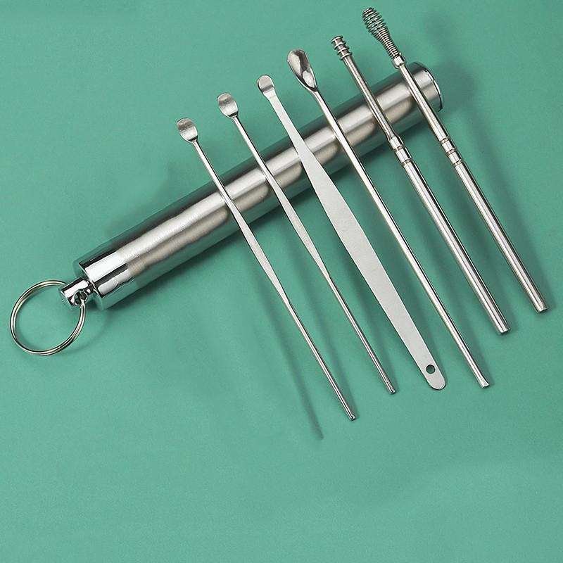 Ear Pick 6/9 Piece Set Ear Canal Cleaning Ear Picking Earpick Convenient Portable Ear Pick Household Portable For Adults 6Pcs