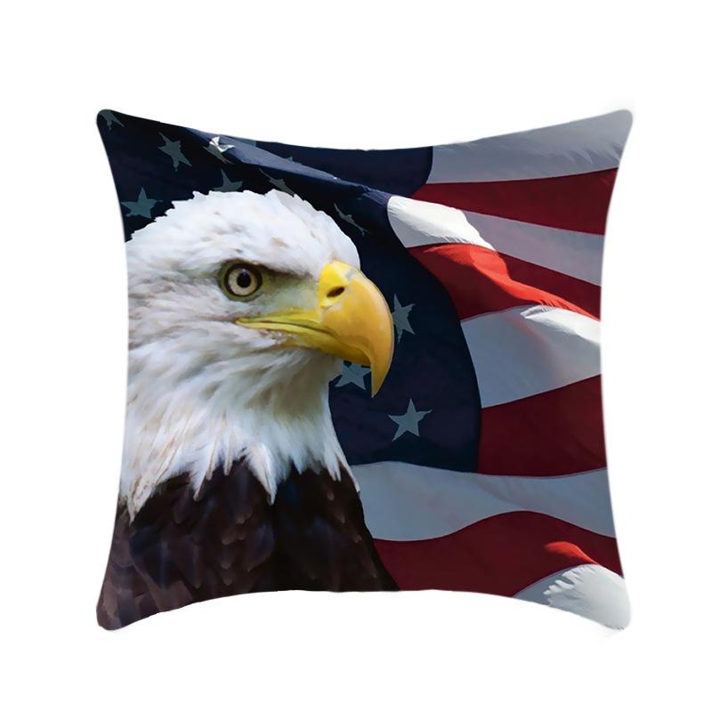 New Style Pillow Statue of Liberty Bald Eagle Printed Plush Sofa Pillow
