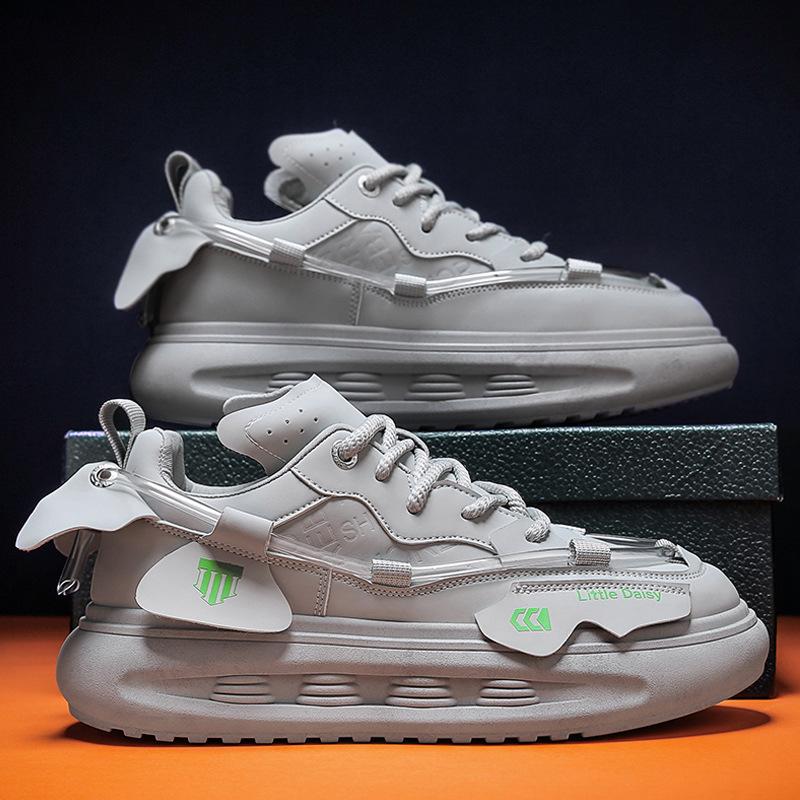 

Осенняя мужская обувь 2025 новый тренд дышащая мужская обувь на платформе для увеличения роста спортивная для бега однотонная низкая кеды мужская обувь 44