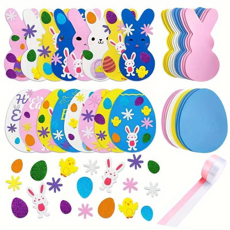 

334pcs Easter Foam Stickers Kit,Easter Egg Bunny Chick DIY Stickers,Self-Adhesive,Easter DIY Crafts,Glitter Easter Foam Stickers set
