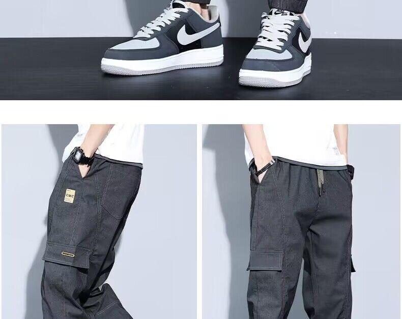 Men's Summer Lightweight Harem Cargo Pants - Loose, Trendy, Versatile Cuffed Casual Sportswear.