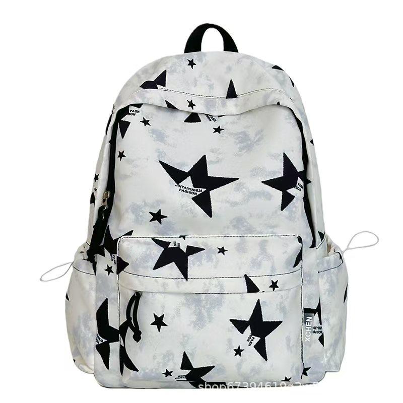 Schoolbag Japanese ins schoolbag backpack female junior high school students cute sweet stars large capacity small fresh backpack