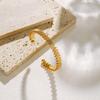 Meier 18k Gold Plated Fashion Bracelet for Office Ladies - Unique, Minimalist Ins Style Bangle - Tarnish Resistant