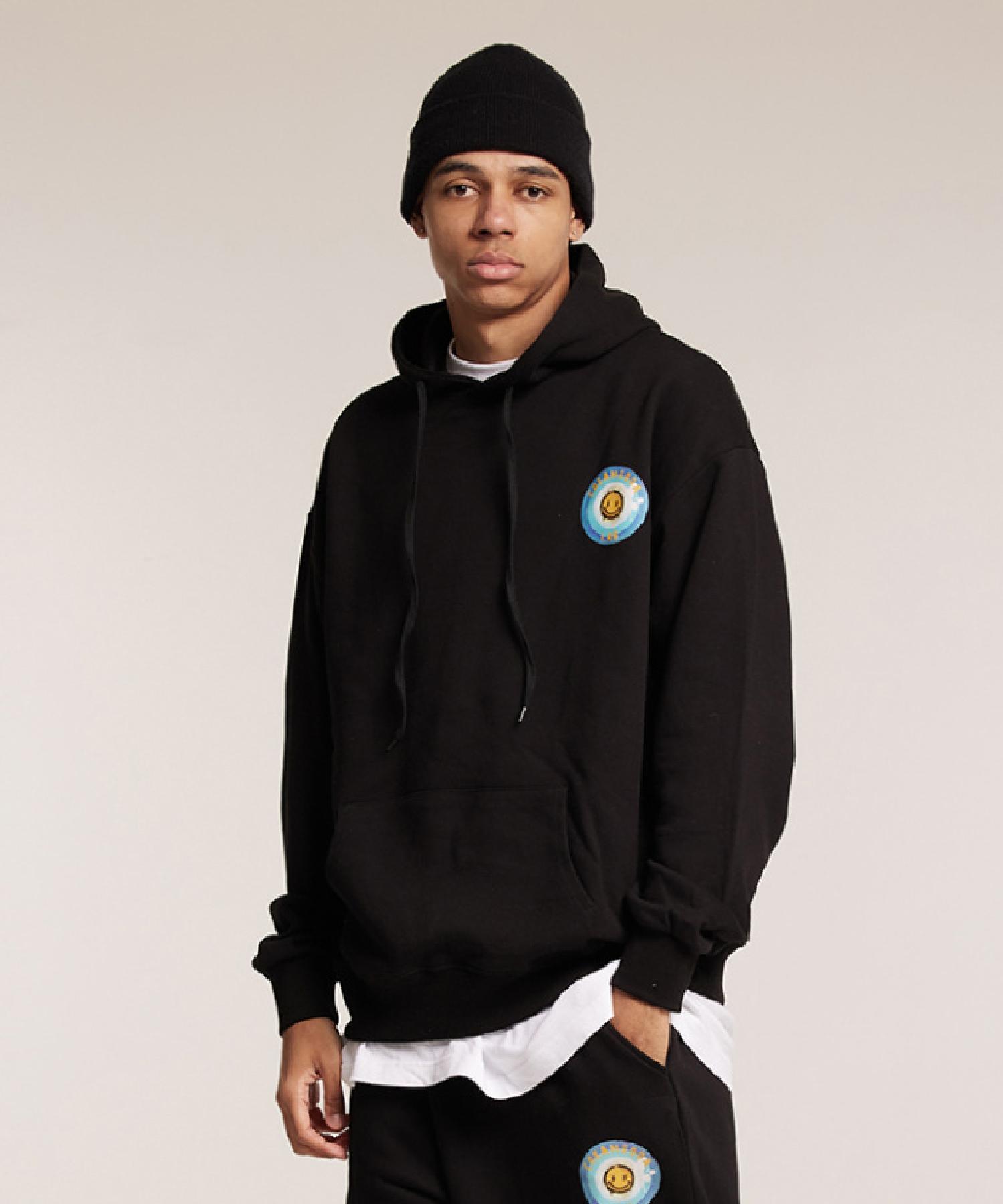 Cream Soda Lab Lab Smile Graffiti Hoodie Black Xl