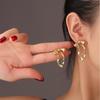 Bohemian Style Irregular Bowknot Stud Earrings Golden Plated Fashionable Women's Jewelry Accessories