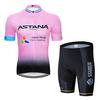 Tuta Estiva da Ciclismo Astana Set Manica Corta Astana Traspirante Sudore Attrezzatura per Tuta da Ciclismo