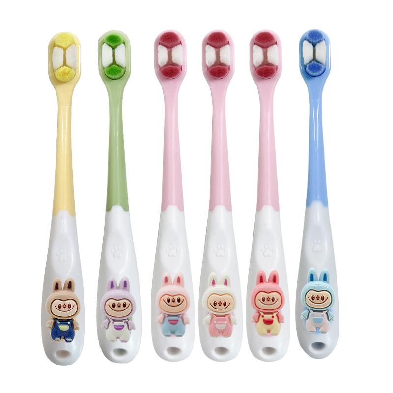 Periuță de dinți moale pentru copii Labubu Cartoon Cat Paw - Design drăguț cu zece mii de peri.