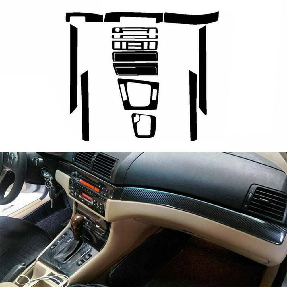 For 1998-2005 BMW 3Series E46 5D Interior Glossy Carbon Fiber Sticker Wrap Trim