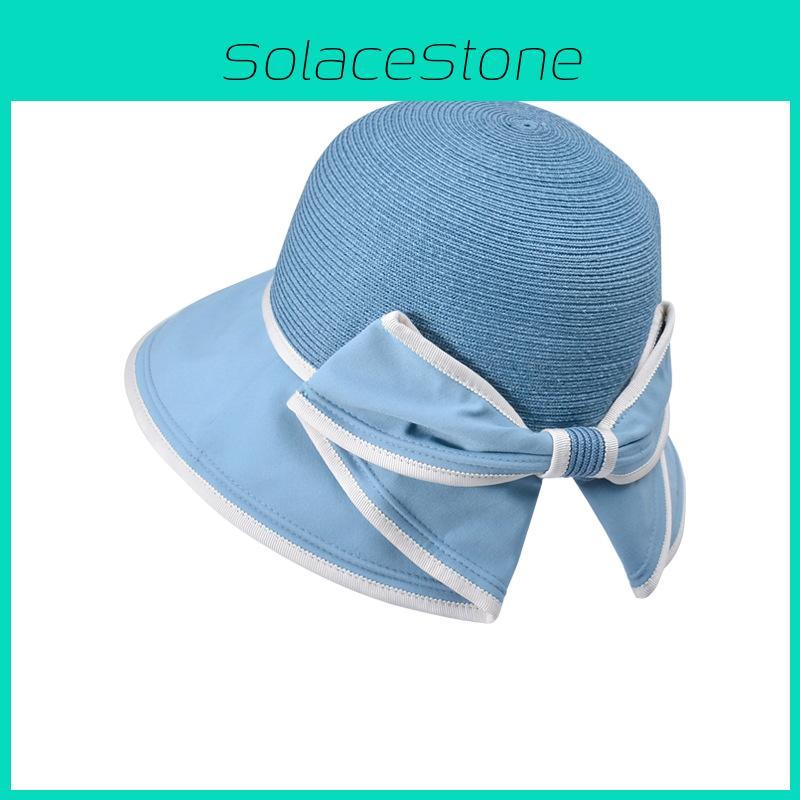 Fisherman Hat With Butterfly Knot Sun Protection For Casual Summer Outings