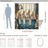 Cute Cartoon Bunny Family Shower Curtain for Bathroom Decor Waterproof Polyester Shower Curtain Liner Kids Animal Shower Wall De