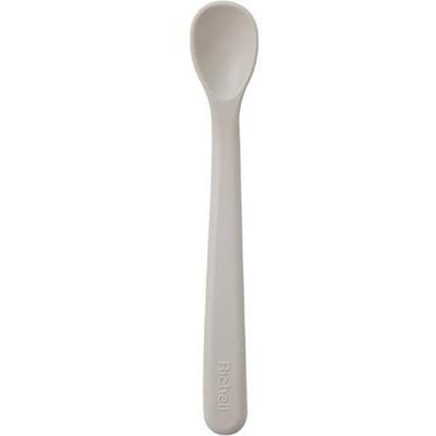 Richell Säugling Silikon Babynahrungslöffel M, Creme, 1 Stück