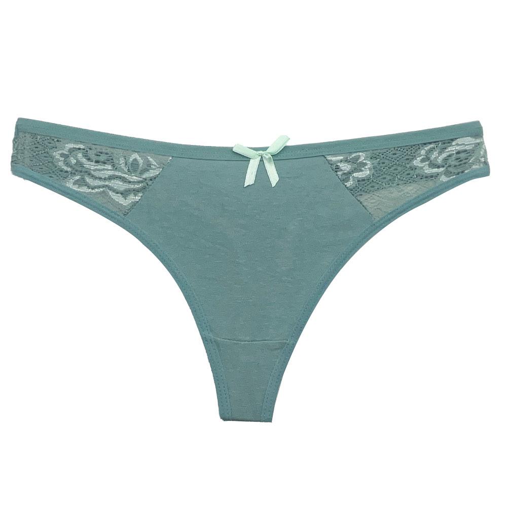 Lace Trim Cotton Women's Thong G-String - Sexy and Comfortable