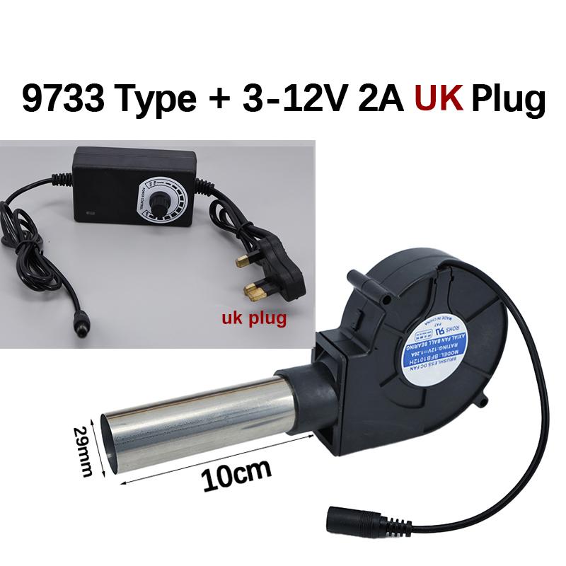 9733 turbo Blower 9cm Barbecue Fan