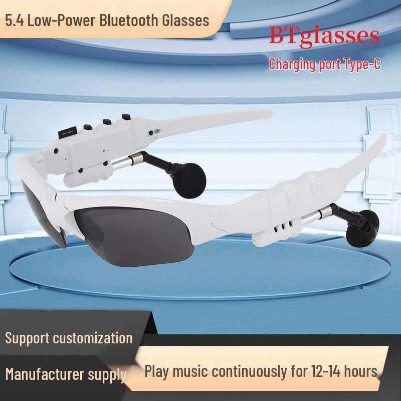 

5.4 Smart Bluetooth Audio Glasses with Earphones - Wireless Stereo Sun Glasses for Calls & Music.