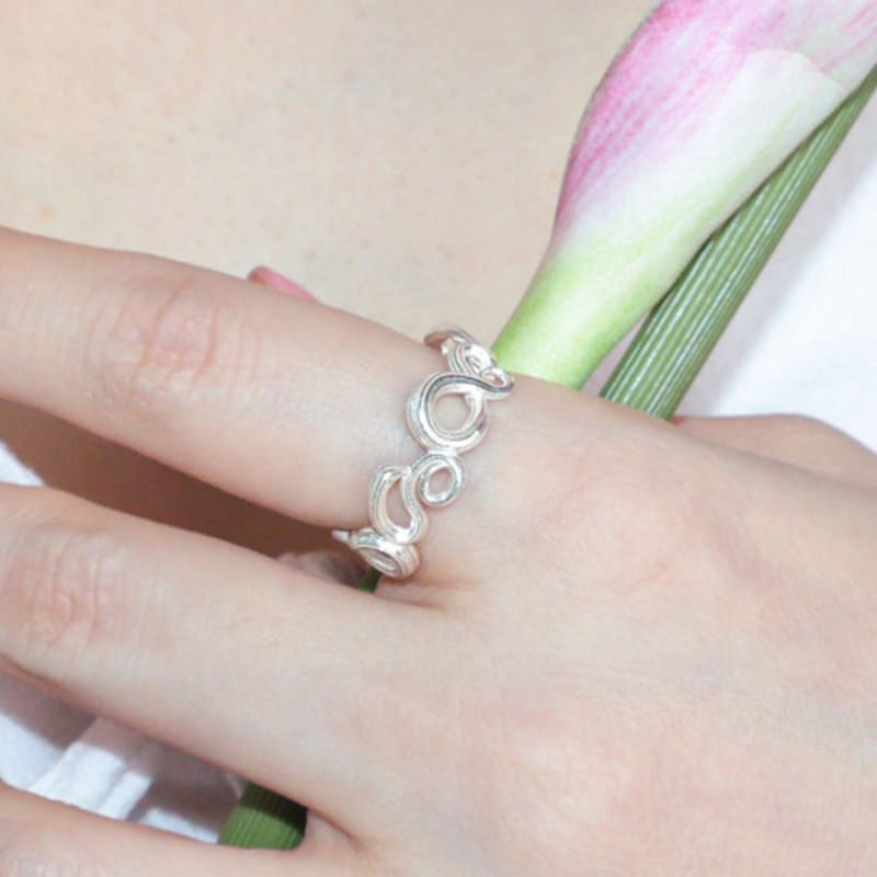 LOASI wave texture ring