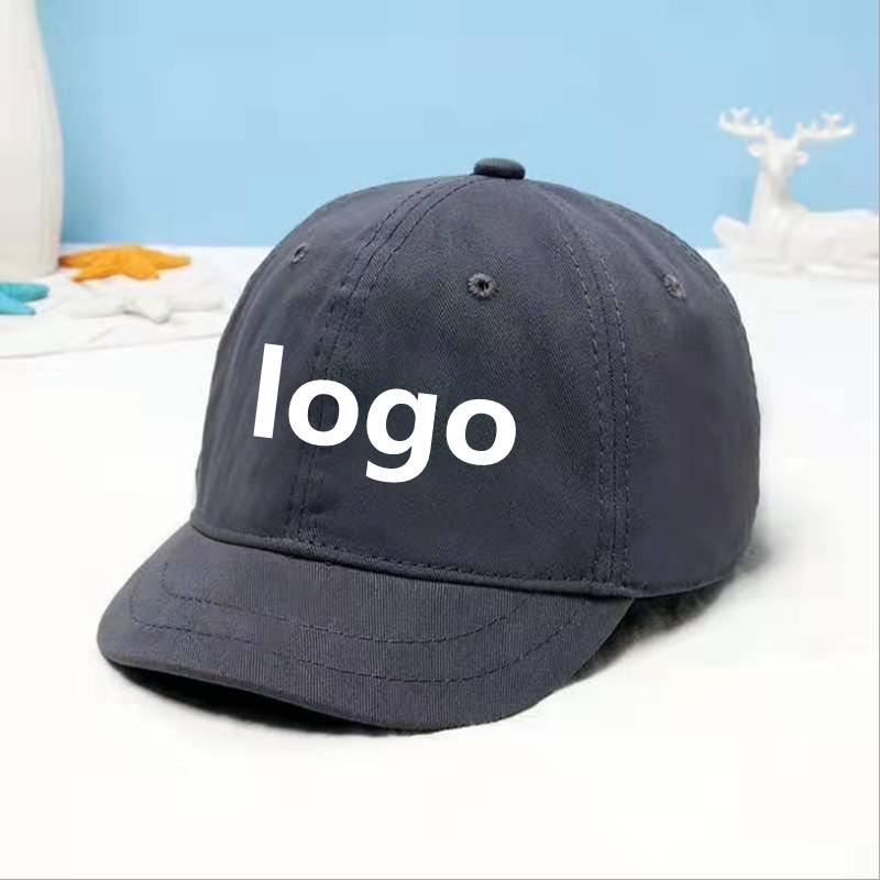 Short Brim Solid Color Dad Hat Adjustable Fashion New Unisex Hip Hop Spring Summer Soft Snapback Custom Logo Baseball Cap