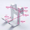 Space Aluminum Metal Shower Glass Door Hook Free Hole Towel Rack Hanger
