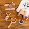 Kids' Adventure Set: Wooden Telescope, Compass, Magnifying Glass & Camera - Early Education Toys
