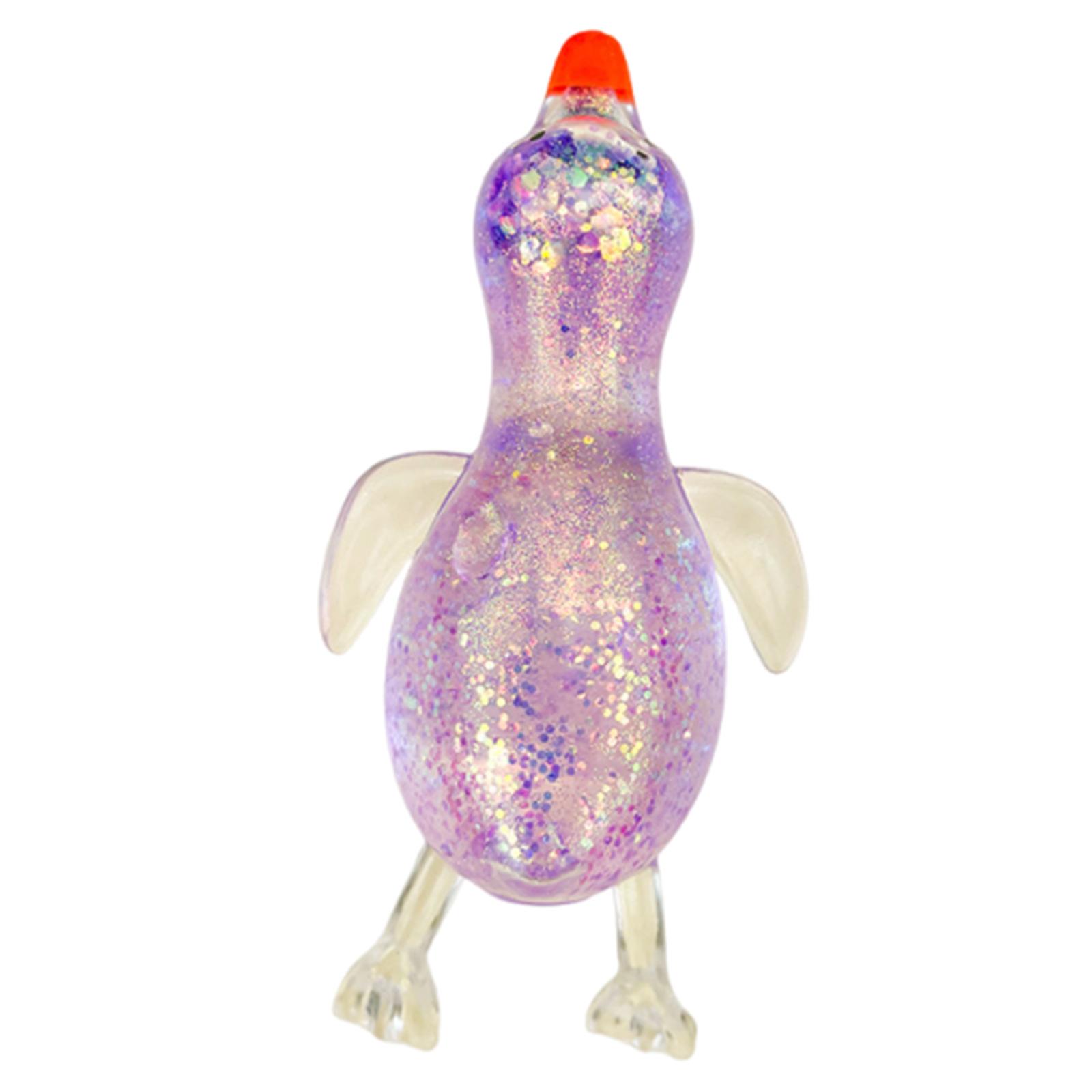 

Cute Duck Squishies Stress Ball Portable Glitter Duck Slow Rebound Fidget Toy Sparkly Squishies Duck Sensory Toy for Adults фиолетовый
