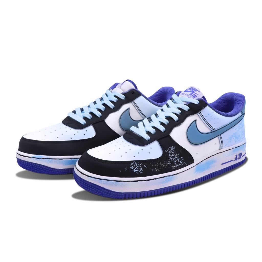 Nike Air Force 1 Abrasion Resistant Lightweight Slip Resistant Low Top Skateboard Shoes Men's Blue DH7561-104(Team147-)