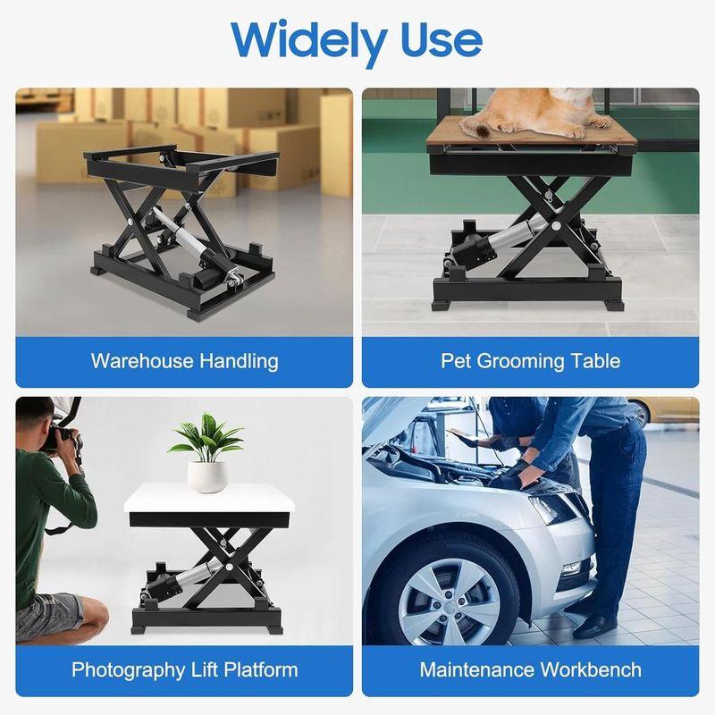 Adjustable Height Electric Scissor Lift Table with Remote, 130lbs Capacity for Material Handling