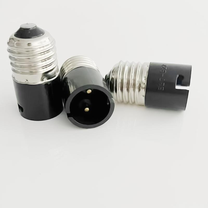 Quality Bulb Holder E27 To B22 Light Socket Converter, PC Construction for Safe Electrical Lamp Fitting Connectivity