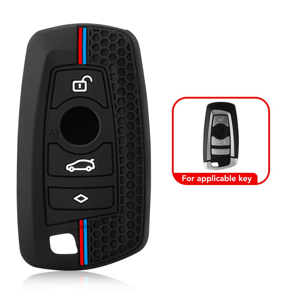 Nøkkelveske for BMW 520 525 F30 F10 F18 118i 320i 1 3 5 7-serie X3 X4 M3 M4 M5 Bil Smartnøkler Deksel Fob Veske Skall Beskytter