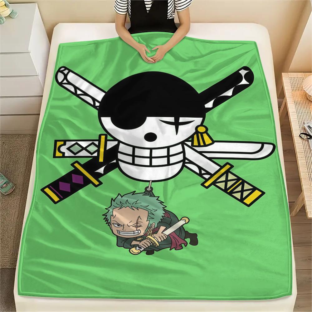 ONE PIECE Flannel Blanket Nice Printed Pattern Great For Sofa Bedroom Chair Bed Picnic Travel -HE19