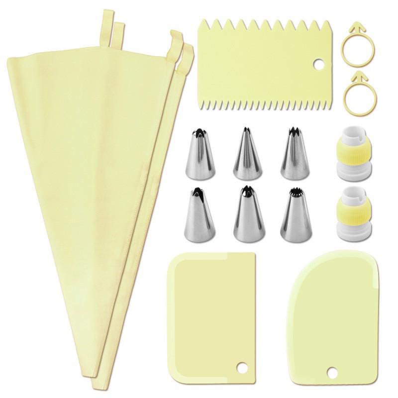 Nordic Disposable Piping Bags & Tips Set for Cake Decorating