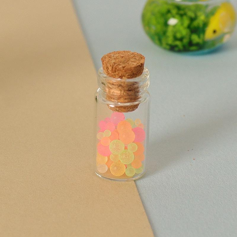 

Miniature Dollhouse Kitchen Food Toys: Rainbow Gummy Candy in Glass Jar Role-Play Ornaments