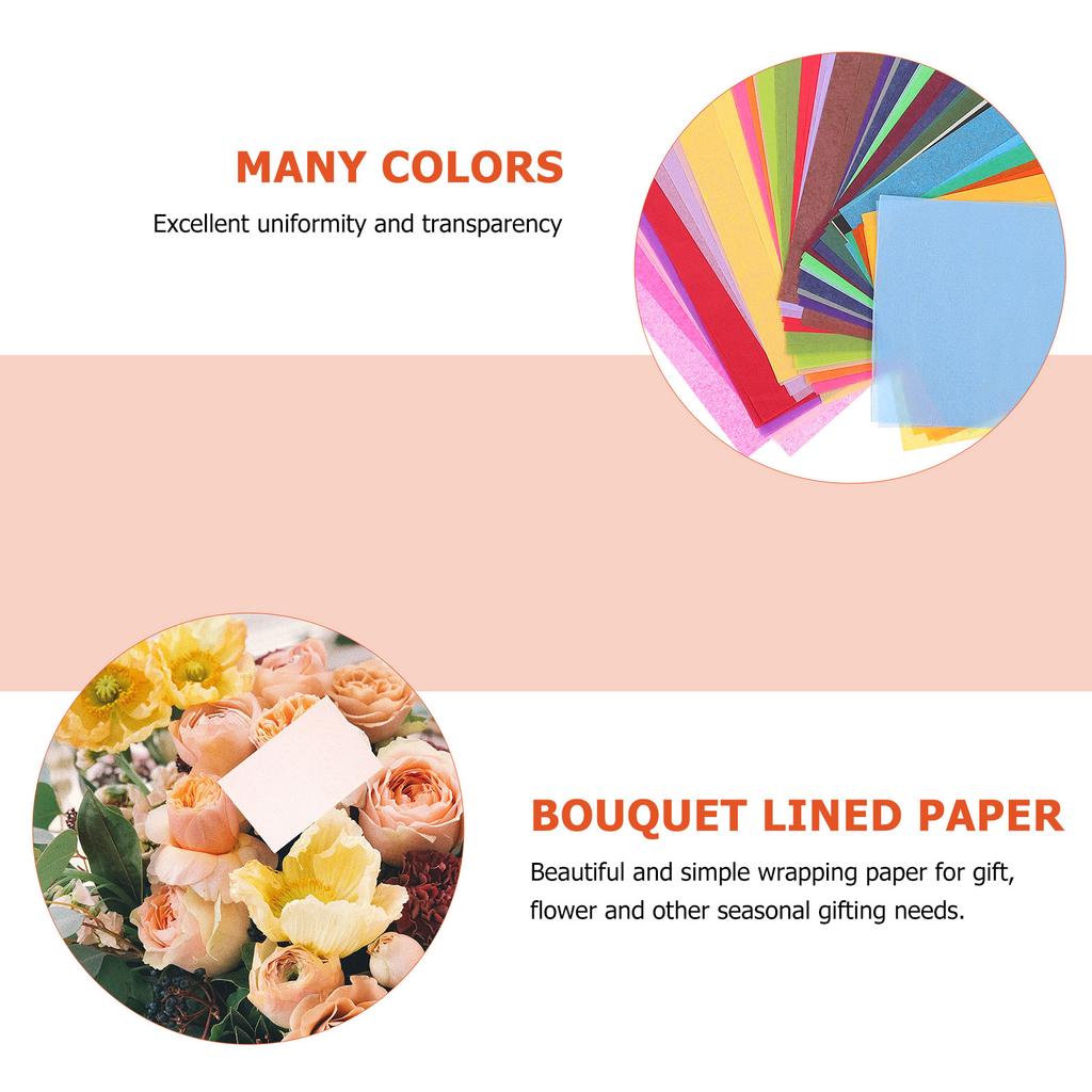 132 Sheets Colored Pear Paper Beautiful Gift Wrapping Craft Projects Scrapbooking Premium Material Use Decorative