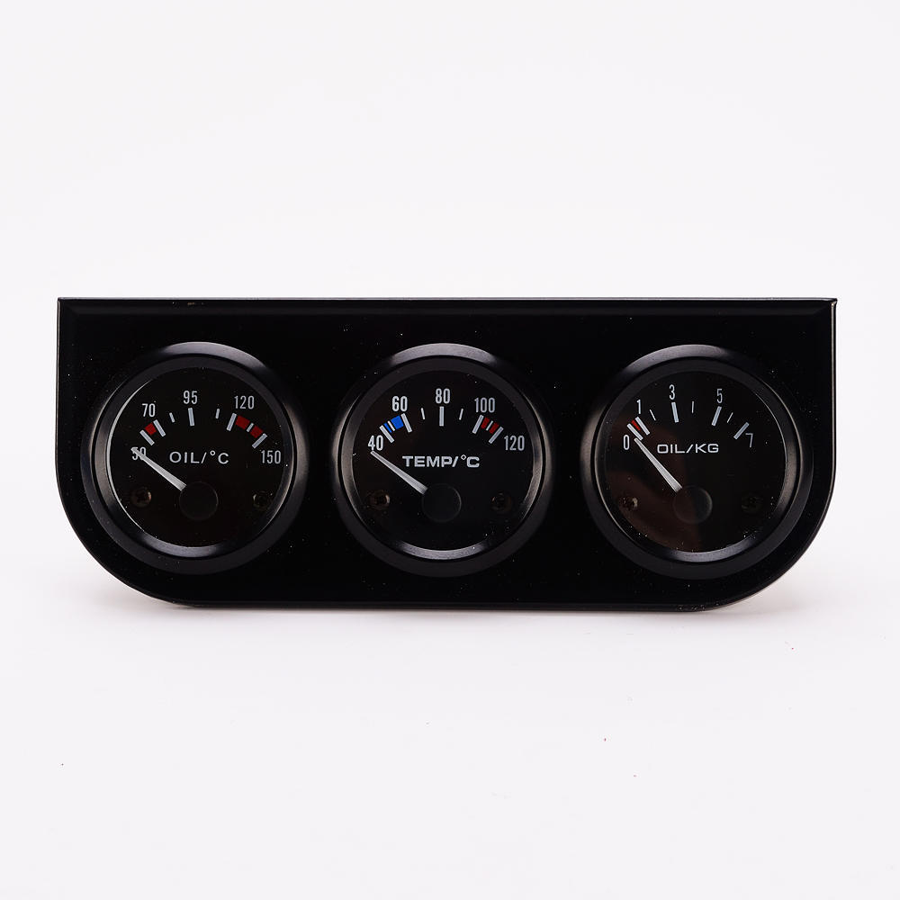 12V Car Truck Oil Temp Gauge Water Temp Oil Pressure Tester Stainless Meter for Marine Tractor Auto Monitoring