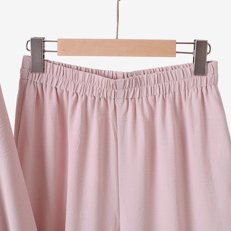 Arab Style Muslim Women's Two-Piece Set: Long-Sleeved Shirt & Pants for Spring/Autumn