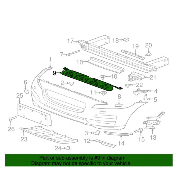 T4A11587 Front Bumper Support Panel for Jaguar F-Pace 2017-2020.