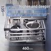 Kitchen Cabinet Double-Layer Pull-Out Dish Rack