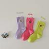 3 Pair Kids Boy Girl Sock Candy Color Kawaii Cartoon Animal Calf Sock for Toddler Student Sock