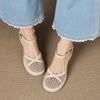 2025 new ultra-light soft and comfortable thick heel thick sole mesh bag head sandals with hollow Roman shoes