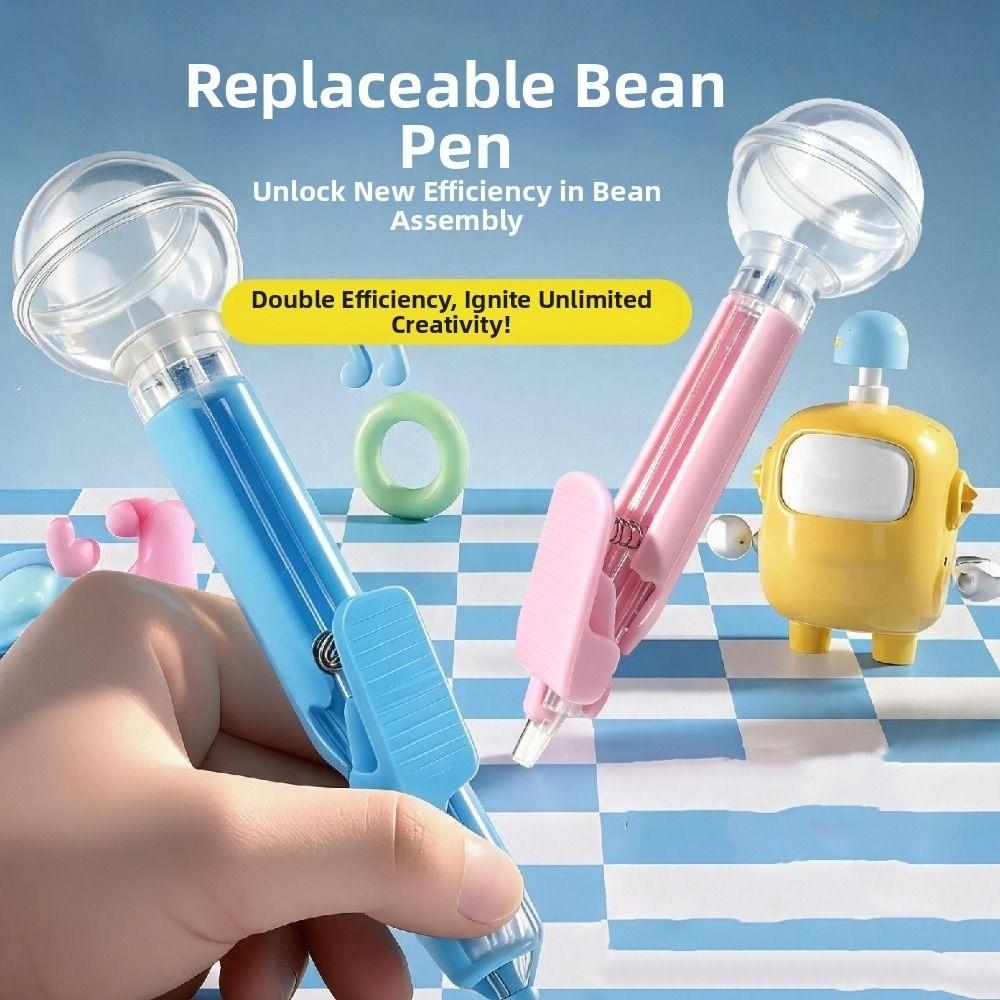 Efficient Fuse Bead Pen 2.6mm Tip Perler Bead Dispenser Press-Type Bead Pen  DIY Crafts Project