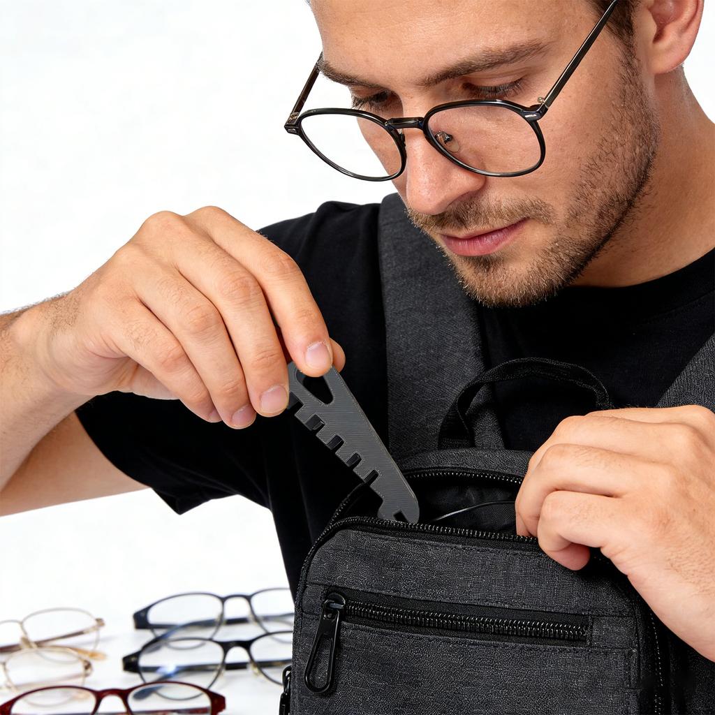 Glasses Leg Bending Adjustment Tool, Nose Support Repair Tool 5-In-1 Anti-Slip Professional Bender Eyeglass Temple Adjustment