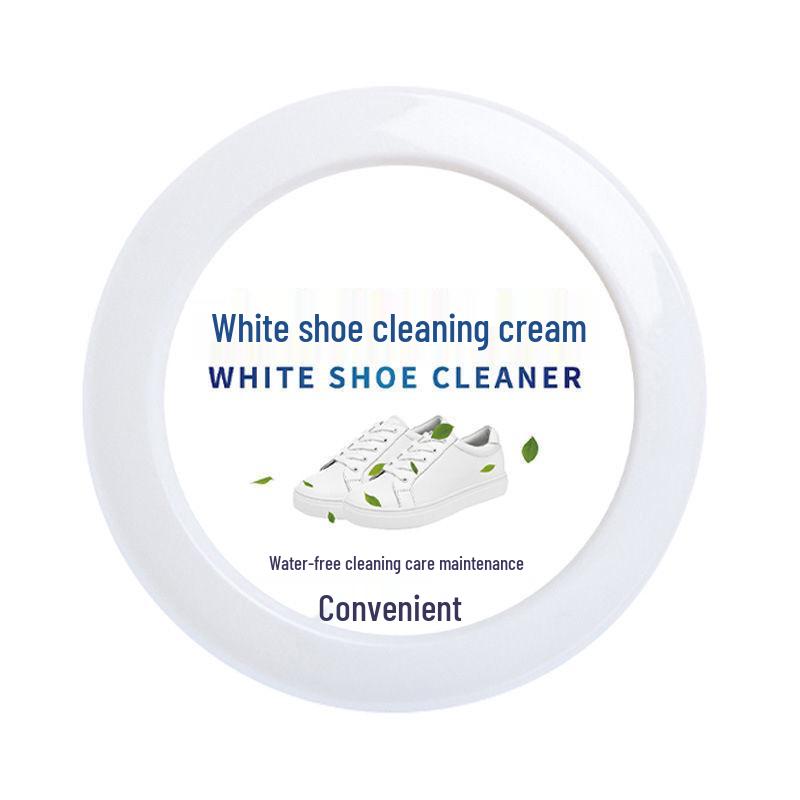 Shoe Cleaner: Multifunctional White Shoe Cream & No-Wash Brush for Whitening, De-Yellowing, and Stain Removal.