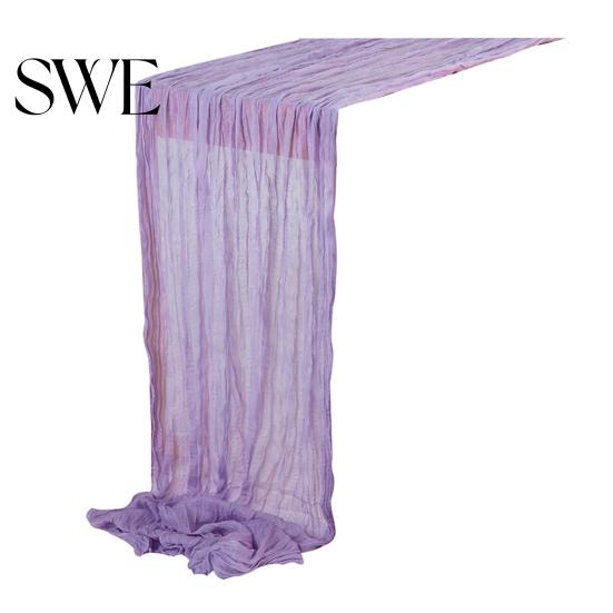Rustic Table Runner Tablecloth Soft Washable Non-Fading Hand-dyed Wedding Party Decoration