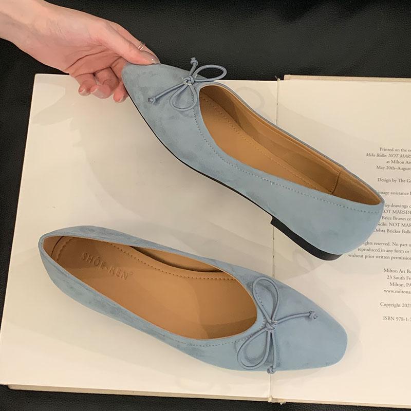 Mode Schuhe Spitzschuh Damen Slipper Ballerinas Mit Schuhen Sommer Frühling Weiblich Flach Modisch Schmetterlingsknoten Damen Ballerinas