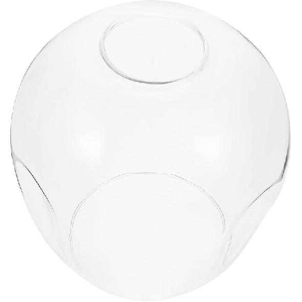 Glass Lamp Shade Lamp Cover Transparent Light Shade Round Globe Lamp Shade Lighting Fixture Replacement for Ceiling Light Bedside Table Lamp Standing