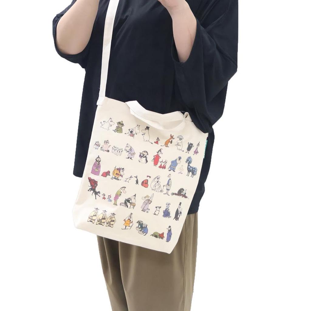 Moomin 80th Anniversary Shoulder Tote Bag All Star Natural