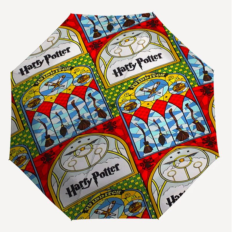 1PC Harry Potter Quidditch Umbrella-8-Rib Reinforced, Automatic Open, Lightweight & Durable, Cute Fashion Accessory for Outdoor, D2618