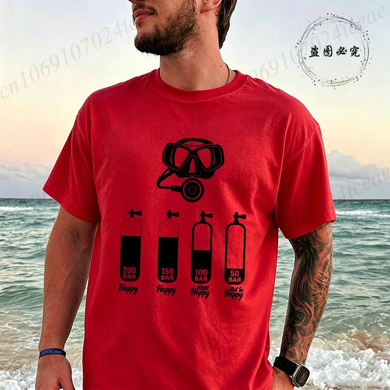 Summer New Style Fashion Unisexs Tshirt Scuba Diving Print Design Unisexs Trendy Shirt Tops Funny Tee Shirts Gifts For Scuba Divers