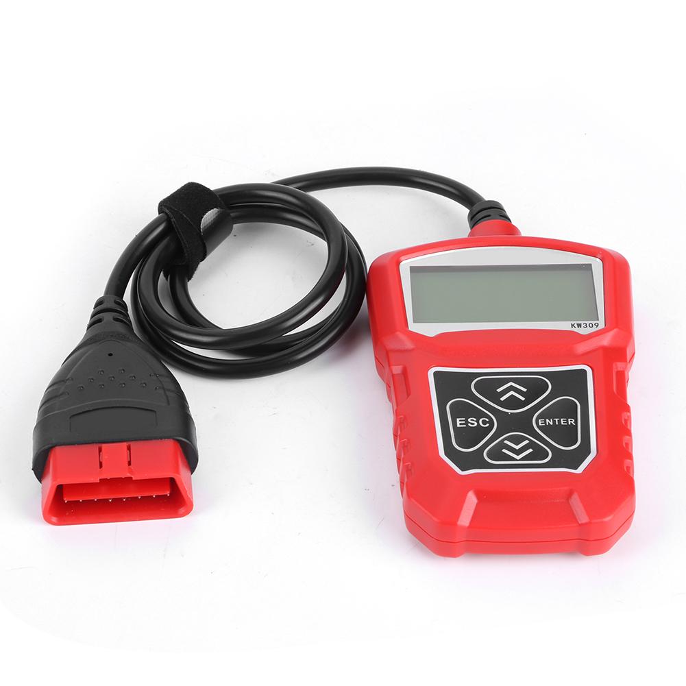 

KW309 сканер неисправностей двигателя автомобиля диагностический прибор считыватель кодов OBD2 автоматический испытательный инструмент